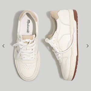 Madewell Court Sneakers in White Leather womens 8